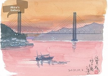 75 呼子大橋夕景のイメージ