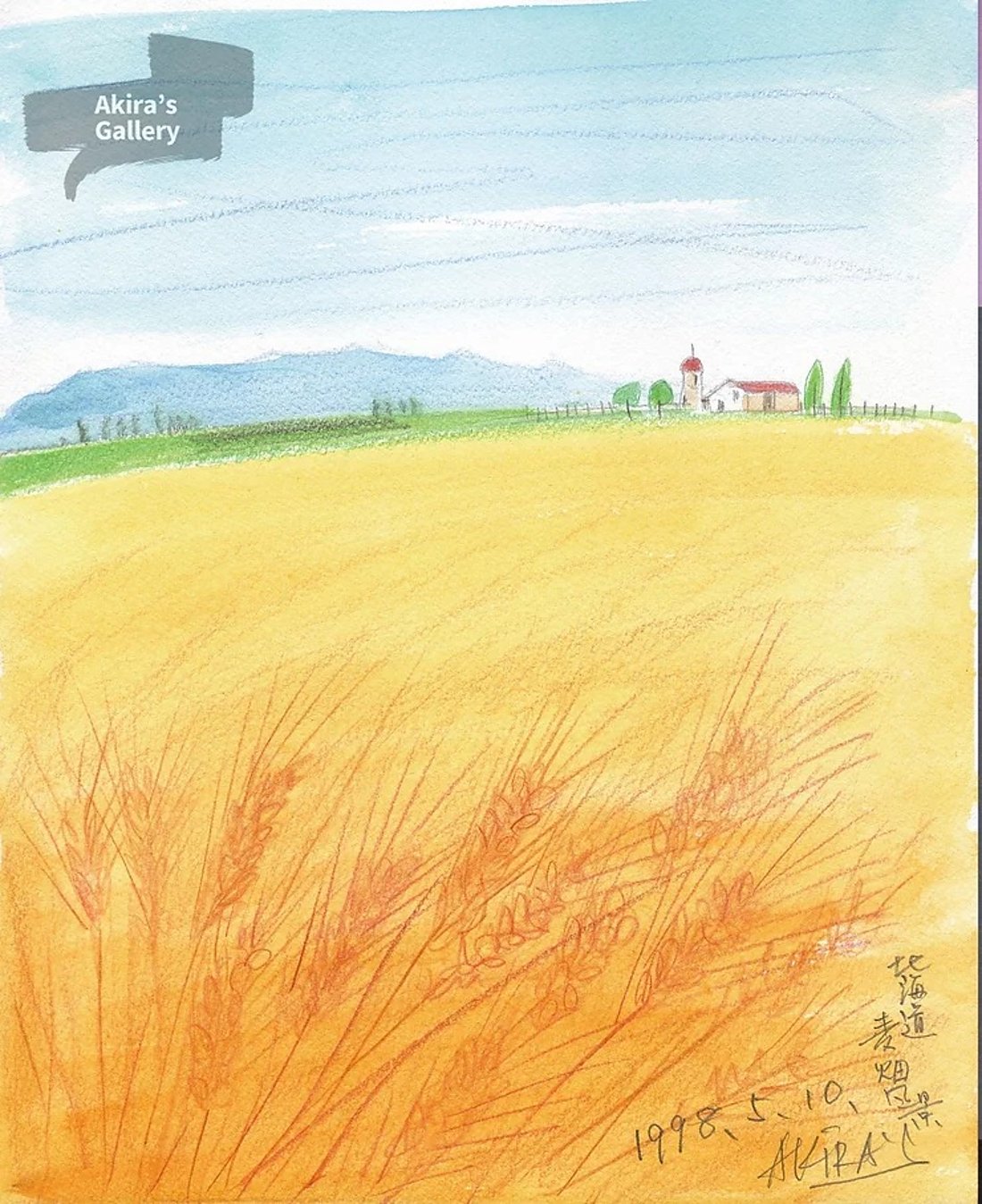 57 北海道麦畑風景