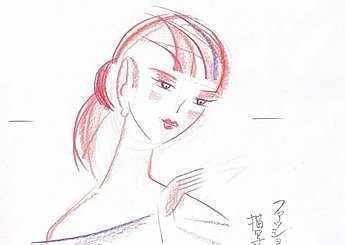 135 ファッションモデル描写スケッチのイメージ